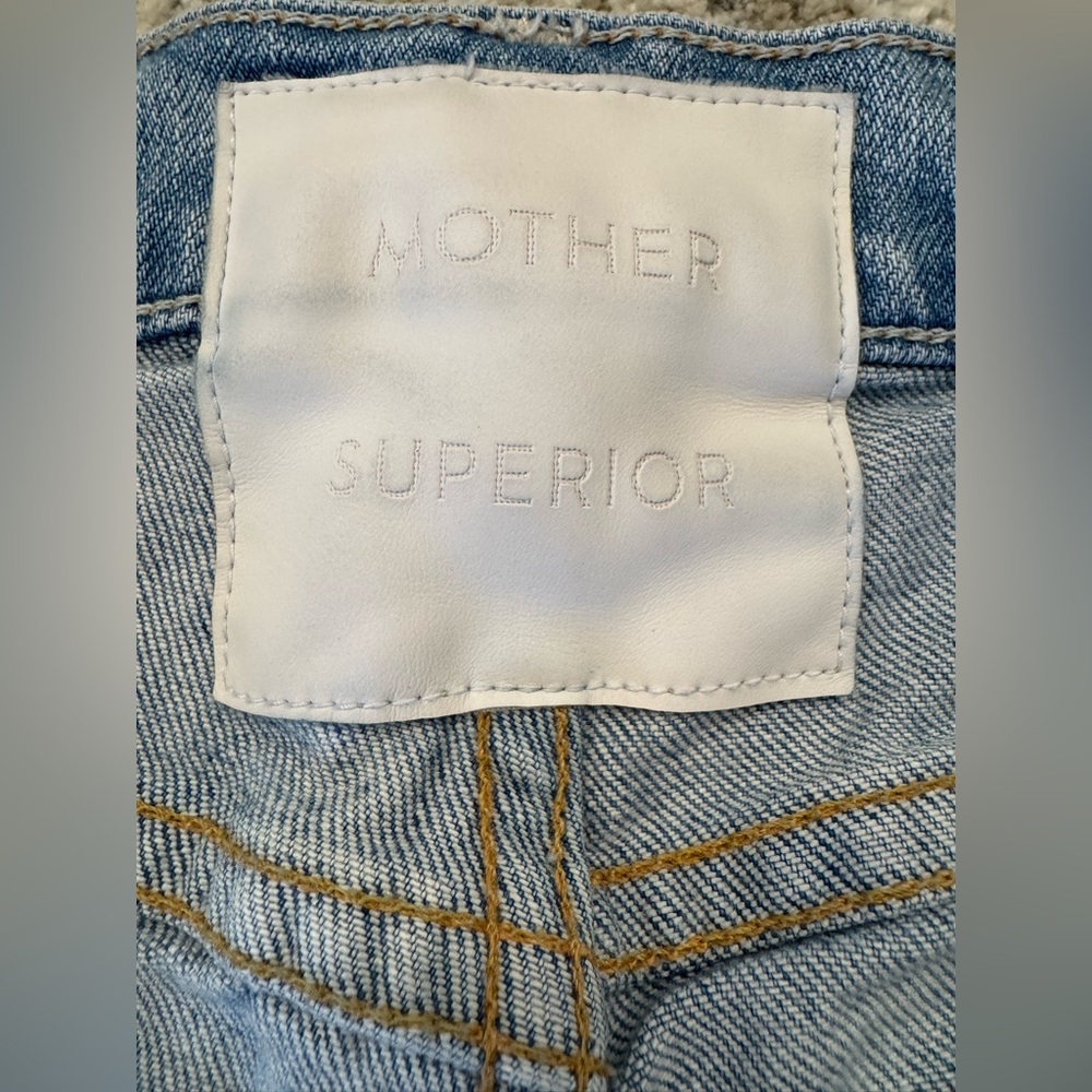 MOTHER Superior The Tomcat High-Rise Straight Distressed Jeans in The Confession - Picture 4 of 14